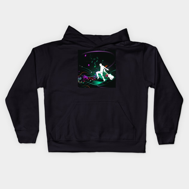 Music Love Digital Art Kids Hoodie by Tshirtstory